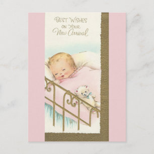 "nieuwe aankomst"-Baby Briefkaart