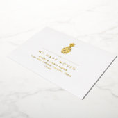Nieuwe aankondiging adres met Gold Foil ananas (Gedraaid)