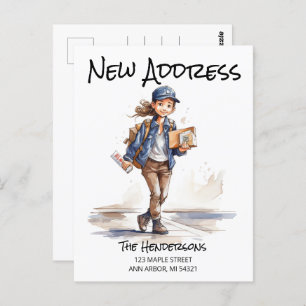 Nieuwe aankondiging adresverplaatsing briefkaart