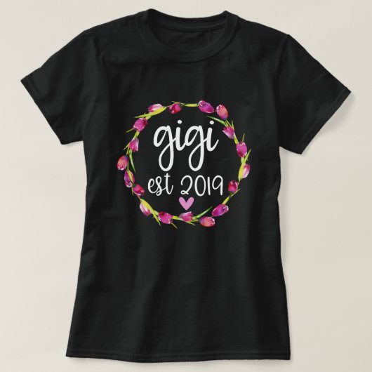 Nieuwe aankondiging van het Shirt van Gigi Zwanger (Design voorkant)