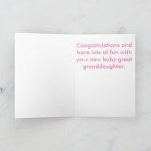 Nieuwe achterkleindochter giraffe kaart (Binnen)