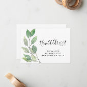 Nieuwe Adres Bewegende Aankondiging Mini Kaart (Voorkant / Achterkant in situ)