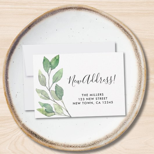 Nieuwe Adres Bewegende Aankondiging Mini Kaart