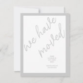 Nieuwe adres verhuisaankondiging | Cool Grey (Voorkant)