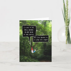 Nieuwe adresaankondiging met Gnome in Forest Aankondiging