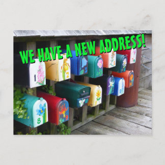 Nieuwe adreswijziging briefkaart