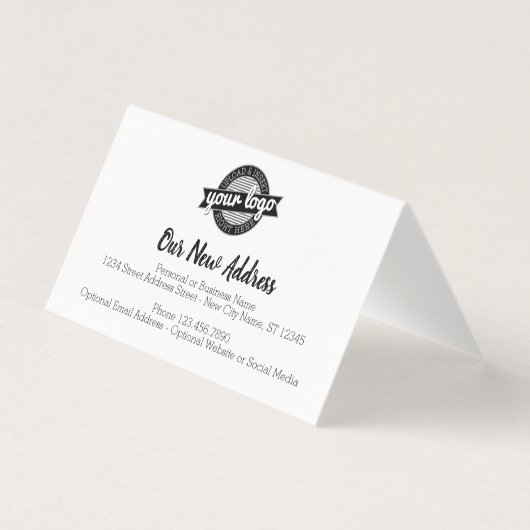 Nieuwe adreswijziging met zakelijke Logo Kaart (Voorkant)