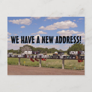 Nieuwe adreswijziging postkaart aankondigingskaart
