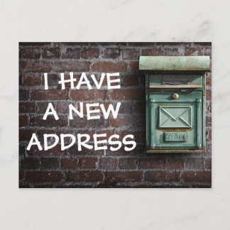 Nieuwe adreswijziging postkaart aankondigingskaart