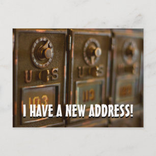 Nieuwe adreswijziging postkaart aankondigingskaart