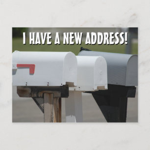 Nieuwe adreswijziging postkaart aankondigingskaart