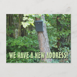 Nieuwe adreswijziging postkaart aankondigingskaart