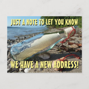 Nieuwe adreswijziging postkaart aankondigingskaart