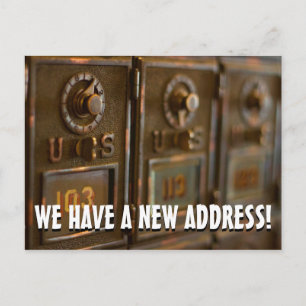 Nieuwe adreswijziging postkaart aankondigingskaart