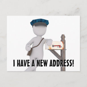Nieuwe adreswijziging postkaart aankondigingskaart