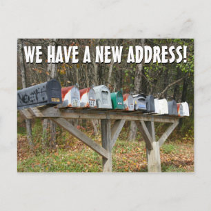 Nieuwe adreswijziging postkaart aankondigingskaart