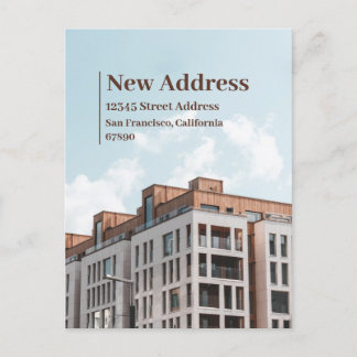 Nieuwe adreswijziging van kennisgeving adreswijzig briefkaart