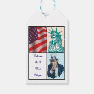 Nieuwe Amerikaanse staatsburger Cadeaulabel