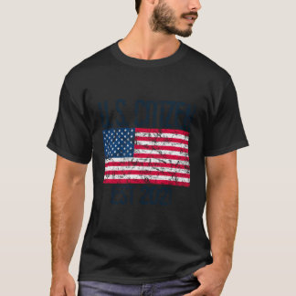 Nieuwe Amerikaanse staatsburger EST 2021 Amerikaan T-shirt