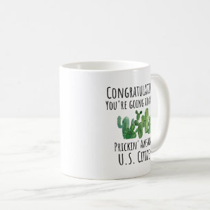 Nieuwe Amerikaanse staatsburger feliciteert koffie Koffiemok