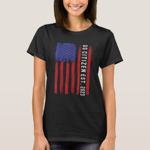 Nieuwe Amerikaanse staatsburger Oost 2023 Amerikaa T-shirt