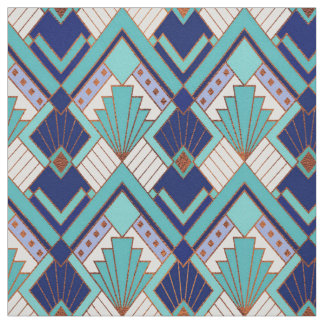 Nieuwe Aqua en Blue Art Deco stijl Stof