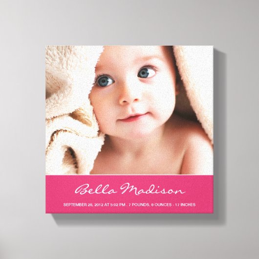 NIEUWE ARRIVAL | BABY CANVAS PORTRAIT AFDRUK (Voorkant)