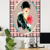 Nieuwe Art Deco Beauty Poster (Thuiskantoor)