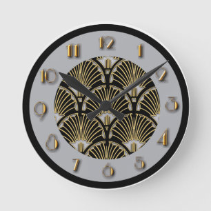 Nieuwe Art Deco-muur Ronde Klok