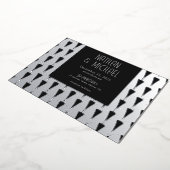 Nieuwe Art Deco Silver Foil Uitnodiging (Gedraaid)