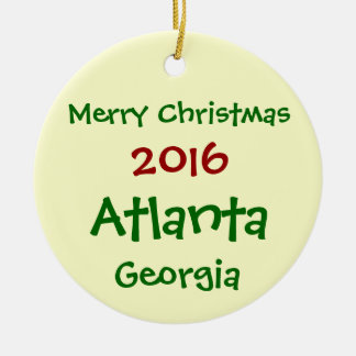 NIEUWE ATLANTA GEORGIA MERRY CHRISTMAS ORNAMENT 20