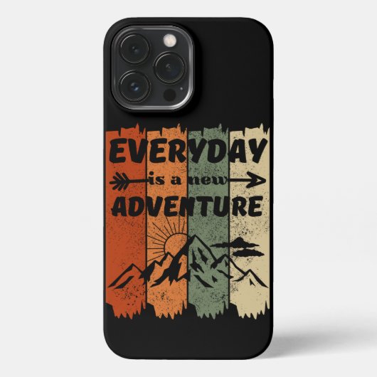 Nieuwe avontuurlijke liefhebbers cadeauretro berge iPhone hoesje (Achterkant)