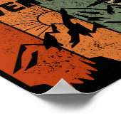 Nieuwe avontuurlijke liefhebbers cadeauretro berge poster (Hoek)