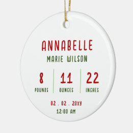 Nieuwe baby - Aangepaste foto - Baby Kerstmis Keramisch Ornament