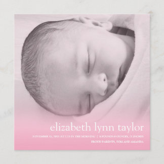 Nieuwe baby aankondiging