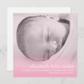 Nieuwe baby aankondiging (Voorkant / Achterkant)