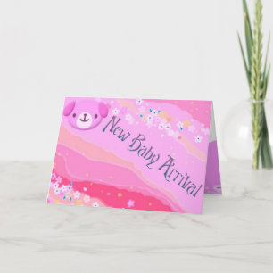 Nieuwe Baby Arrival Card Aankondiging