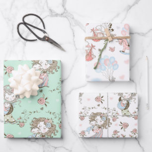 Nieuwe Baby Baby shower Mam en Baby Inpakpapier Vel