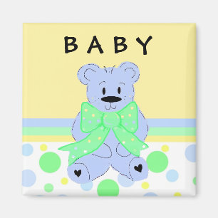 Nieuwe Baby Blauwe Teddibeer Magneet