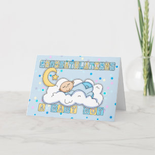 Nieuwe Baby Boy Gefeliciteerd Kaart