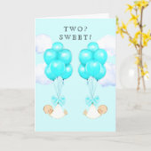 Nieuwe Baby Boy Twins Kaart (Gele Bloem)