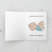 Nieuwe Baby Boy Verander het onderwerp Gefelicitee Kaart (Binnen)