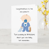 Nieuwe Baby Boy Verander het onderwerp Gefelicitee Kaart (Gele Bloem)