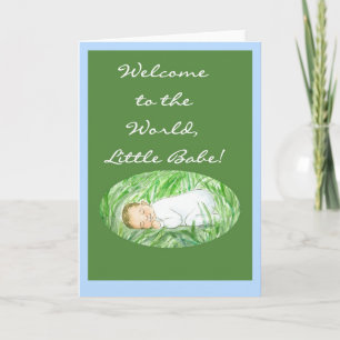 Nieuwe Baby Boy Welkom Kaart