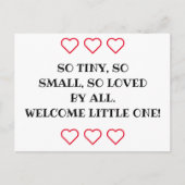 Nieuwe baby cadeau gefeliciteerd "Geliefd door ied Briefkaart (Voorkant)