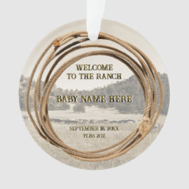 Nieuwe Baby Cowboy of Cowgirl met Lariat Acryl Ornament