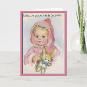 nieuwe baby dochter Wenskaart Kaart