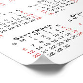 Nieuwe Baby Eerste Jaar Foto 2026 Kalender Poster (Hoek)