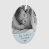 Nieuwe Baby First Kerstmis als Ouders Boy Personal Ornament (voorkant)