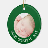 Nieuwe Baby Foto Kerst Ornament (Links)